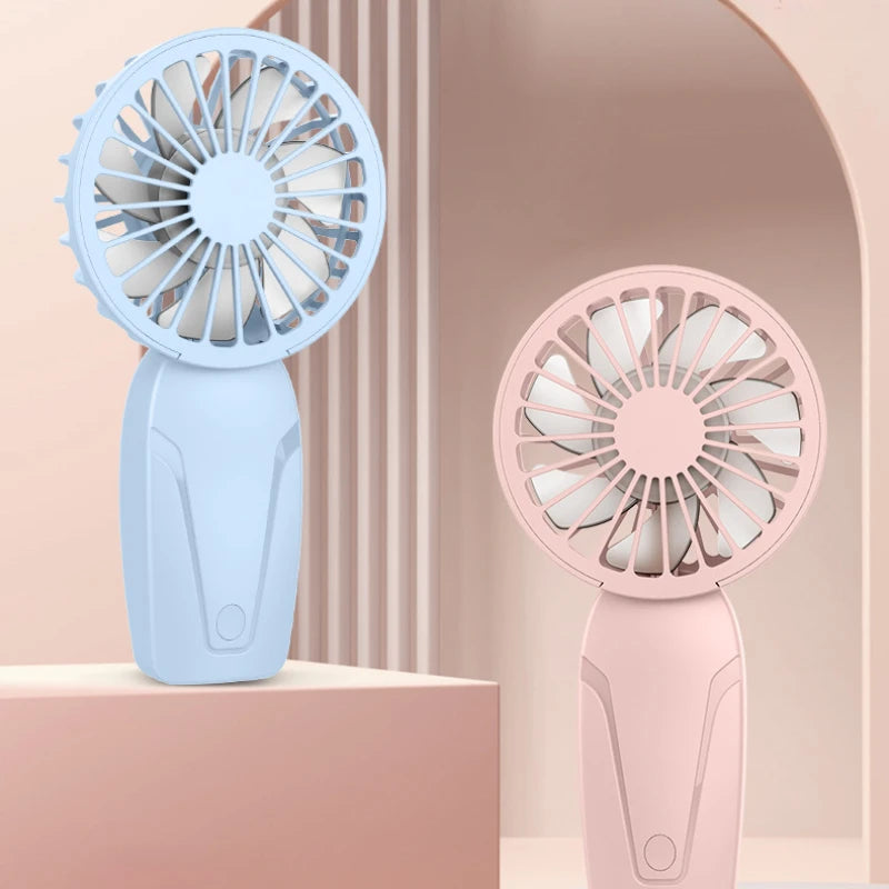 Portable Handheld Small Fan ABS Lightweight Cute Appearance USB Rechargeable Mini Fan for On Go Cooling Portable Mini Pocket Fan