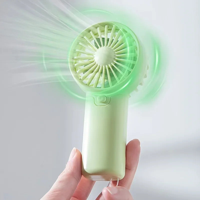 2025 Cute Mini Fan Portable Handheld Fan Lightweight Handy Fan Pocket Size Low Noise Small Electric Fan Student Gift Outdoor Fan