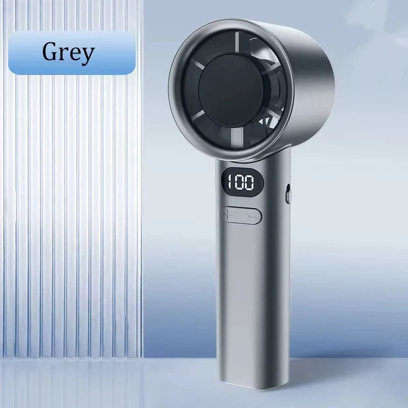 2026 3000mah Handheld 120 Speed Fan Electric Hand Fans Ice Compress High-Speed Cooling USB Rechargeable LED Digital Display