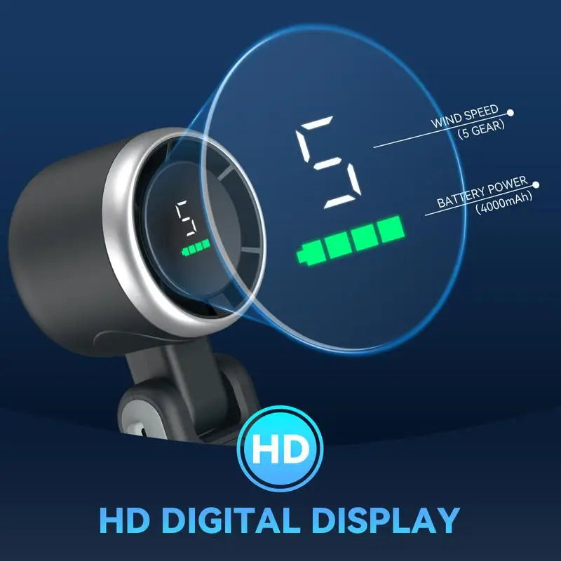 2025 Popular Portable Handheld Turbo Fan, 5 Gear Wind Hand Fan, Handheld Fan, Portable Mini Hand Fans, USB Rechargeable Turbo Fa