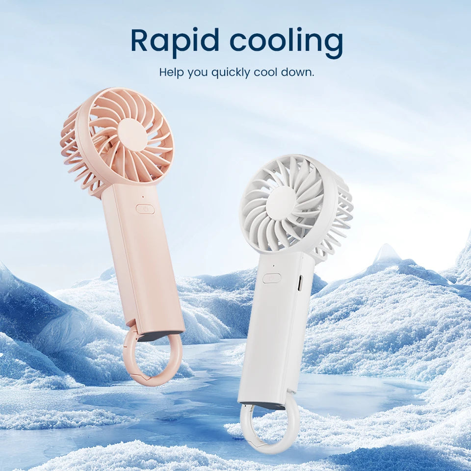 Cute Mini Fan Portable Handheld Fan Lightweight Handy Fan Pocket Low Noise Small Electric Fans For Student Gift Outdoor Fans New