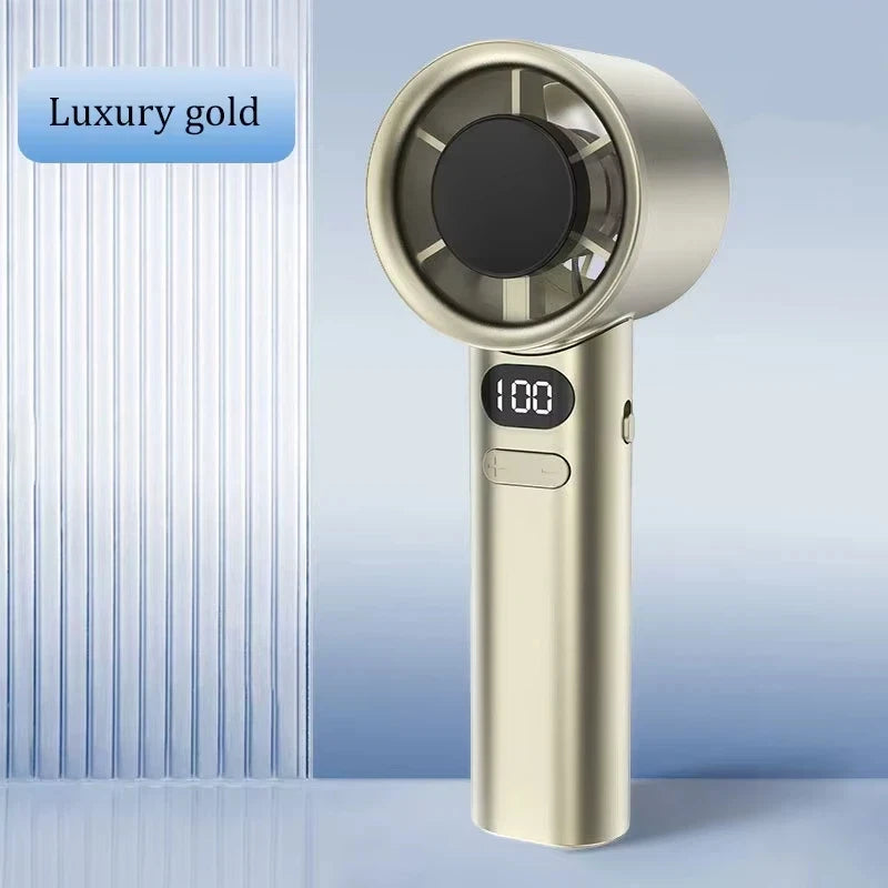 2026 3000mah Handheld 120 Speed Fan Electric Hand Fans Ice Compress High-Speed Cooling USB Rechargeable LED Digital Display