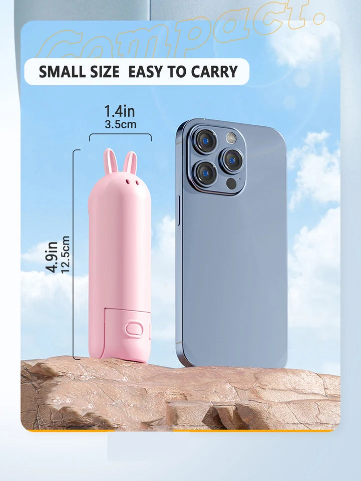 Handheld fan rechargeable mini student portable cartoon USB small fan gift can be placed on the desktop