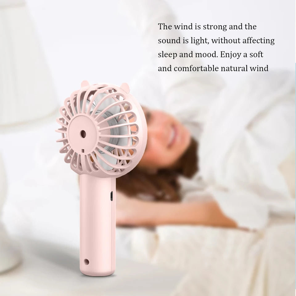 Handheld Fan Portable Mini USB Rechargeable Quiet Fans Table  Makeup Eyelash Cooler Kids Outdoor Office Travel Air cooler Fan