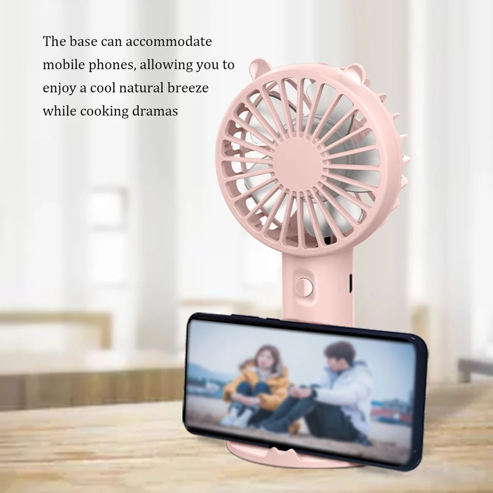 Handheld Fan Portable Mini USB Rechargeable Quiet Fans Table  Makeup Eyelash Cooler Kids Outdoor Office Travel Air cooler Fan