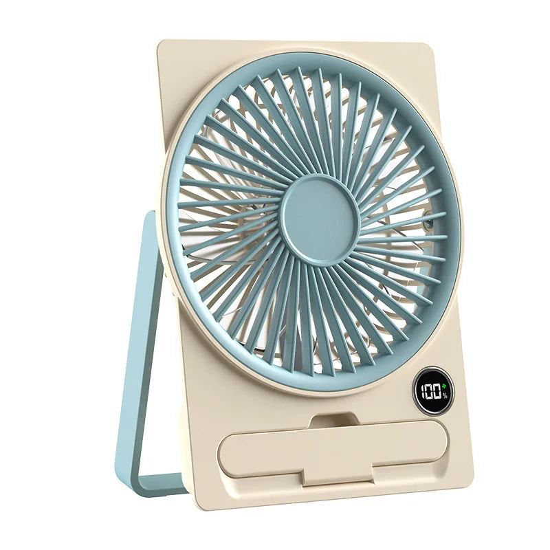 Summer Portable Ice Compress Handheld Turbo Fan 3 Wind Speeds Adjustable Mini Personal Fan Battery Operated Electric Fan
