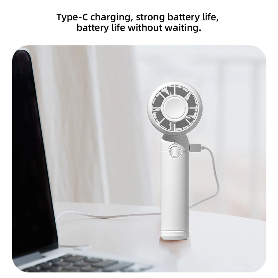 2025 USB Mini Fan Rechargeable Mini Fan Portable Handheld Cooling Fan for Office Travel outdoor camping