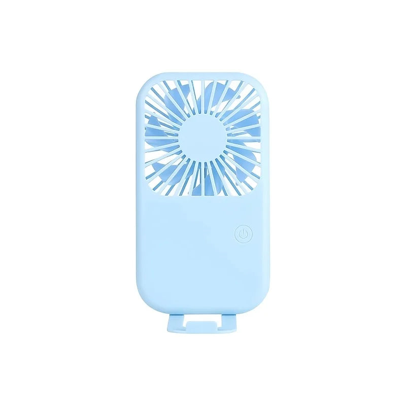 Summer Portable Mini Fan Rechargeable Stand Small Pocket Fan with Three Wind Speeds Powerful Range Long-lasting Desktop Fan