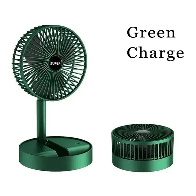 2024 Desktop Foldable Retractable Small Fan Mini Portable Charging USB Home Low Noise High Duration Standby Mini Electric Fan