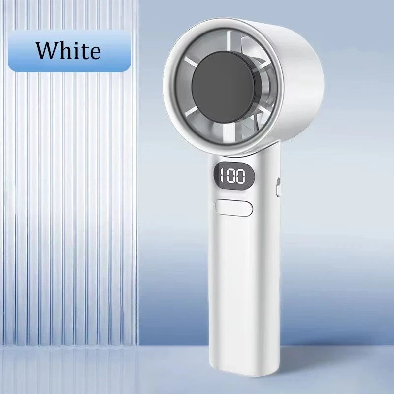 2026 3000mah Handheld 120 Speed Fan Electric Hand Fans Ice Compress High-Speed Cooling USB Rechargeable LED Digital Display