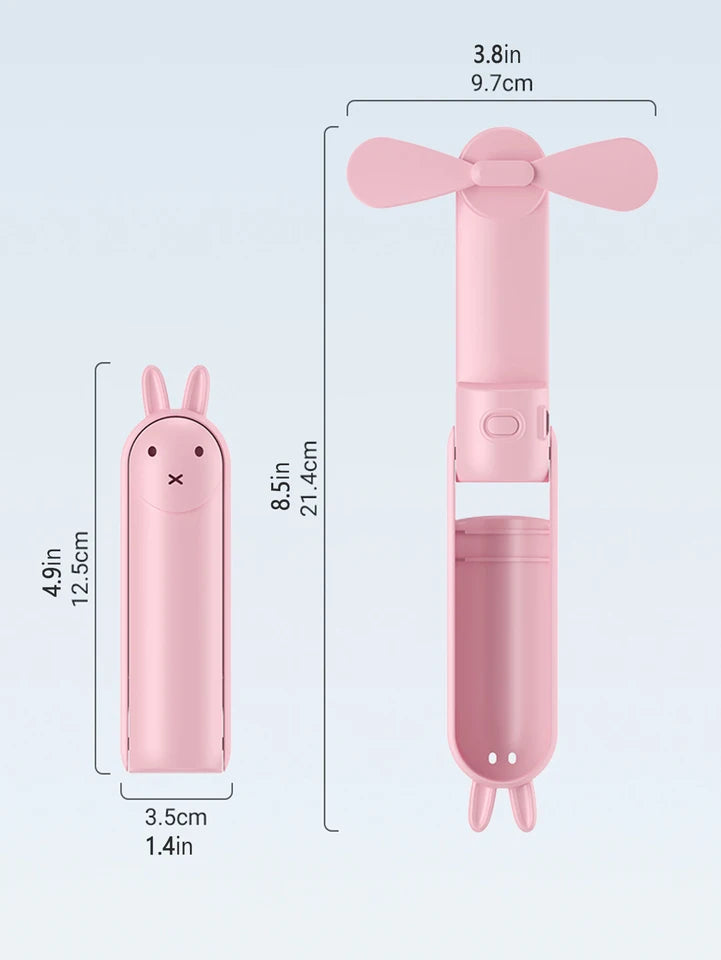 Handheld fan rechargeable mini student portable cartoon USB small fan gift can be placed on the desktop