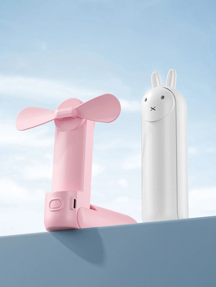 Handheld fan rechargeable mini student portable cartoon USB small fan gift can be placed on the desktop