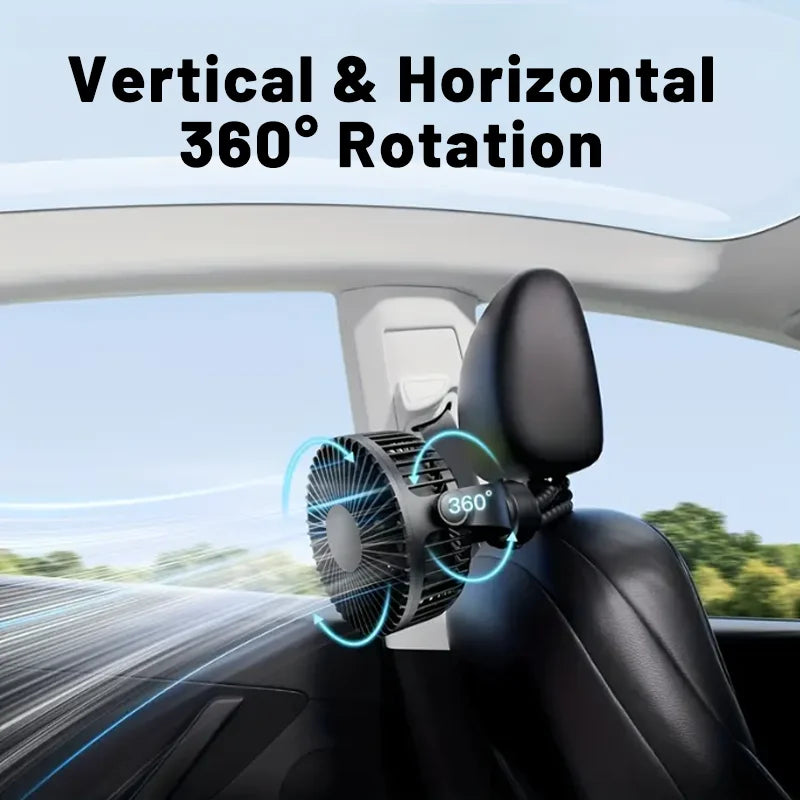 Portable Oscillating Pram Fan Mini Handheld Personal Car Seat Baby Fan with Flexible Tripod Clip-on USB Battery Operated